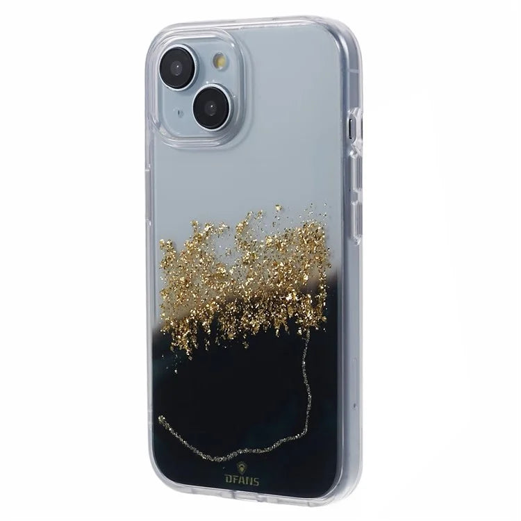 DFANS Starlight Shining Series for iPhone 15 Case Glitter Decorated PC+TPU Protective Cover