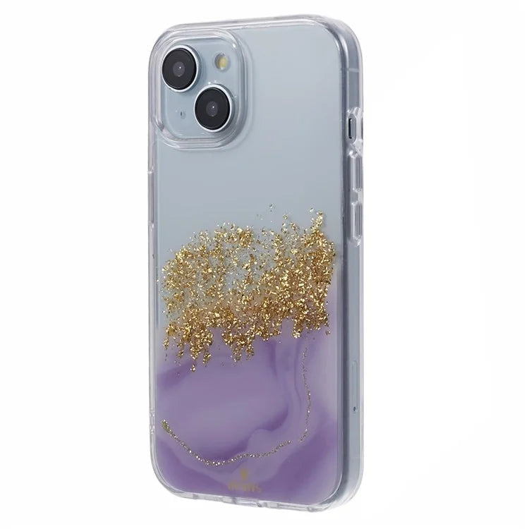 DFANS Starlight Shining Series for iPhone 15 Case Glitter Decorated PC+TPU Protective Cover