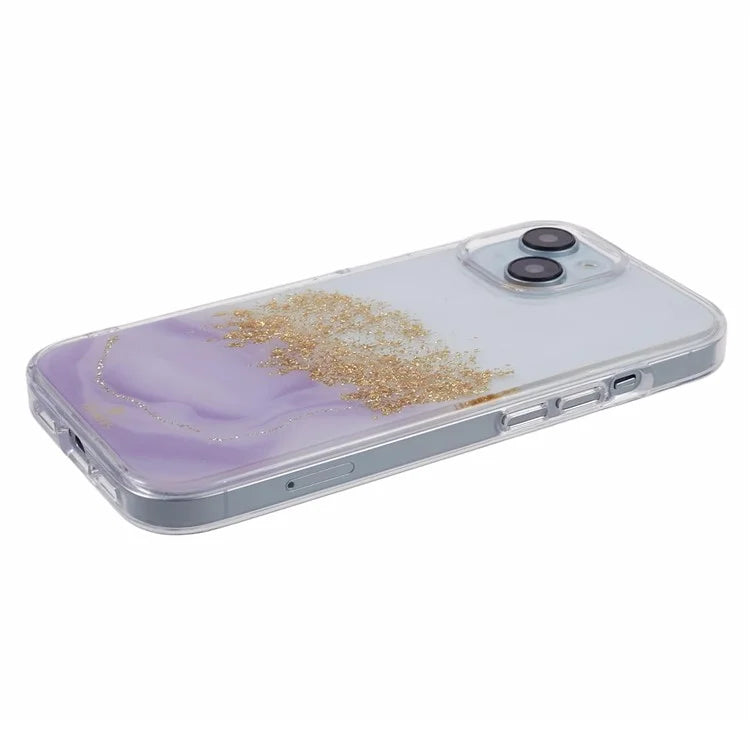 DFANS Starlight Shining Series for iPhone 15 Case Glitter Decorated PC+TPU Protective Cover