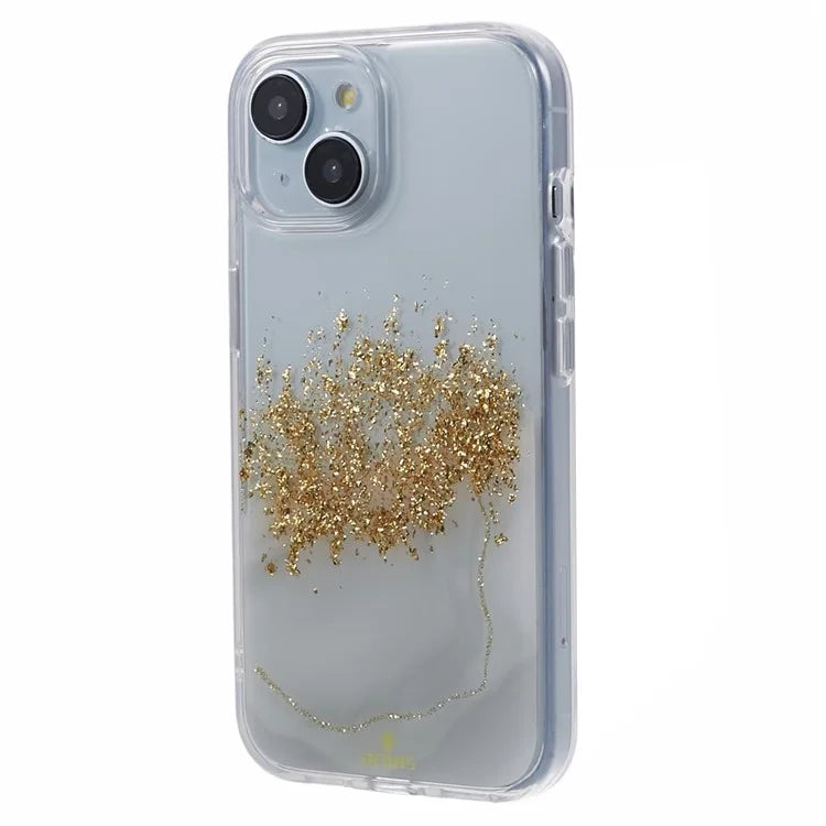DFANS Starlight Shining Series for iPhone 15 Case Glitter Decorated PC+TPU Protective Cover
