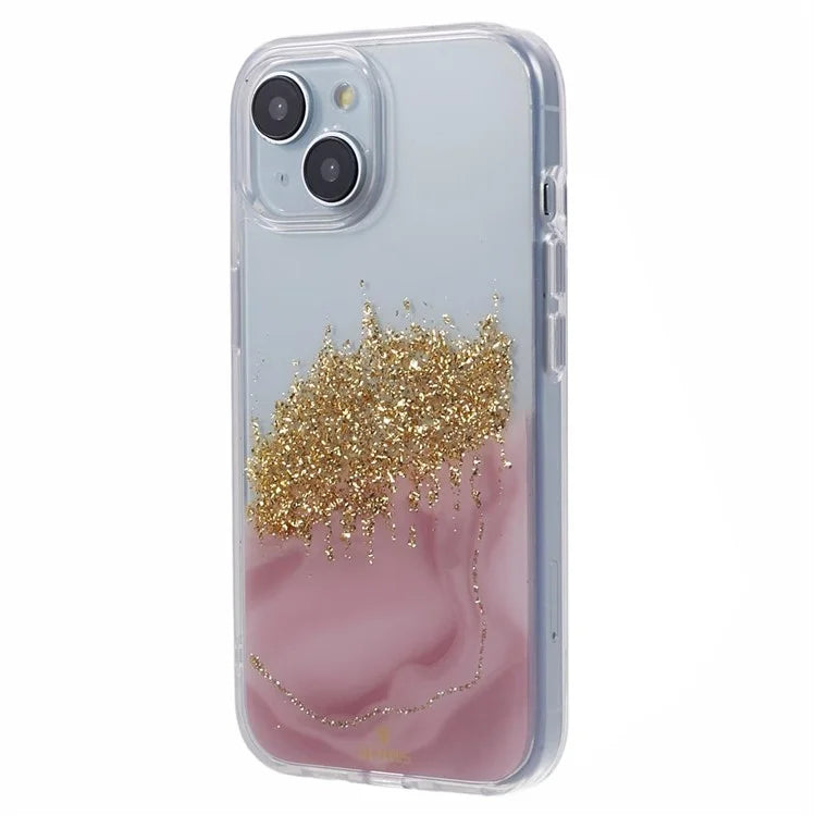 DFANS Starlight Shining Series for iPhone 15 Case Glitter Decorated PC+TPU Protective Cover