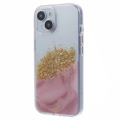 DFANS Starlight Shining Series for iPhone 15 Case Glitter Decorated PC+TPU Protective Cover