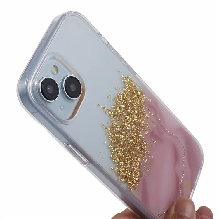 DFANS Starlight Shining Series for iPhone 15 Case Glitter Decorated PC+TPU Protective Cover