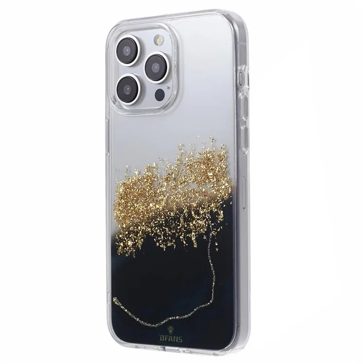DFANS Starlight Shining Series for iPhone 15 Pro Case PC+TPU Glitter Shockproof Protective Shell