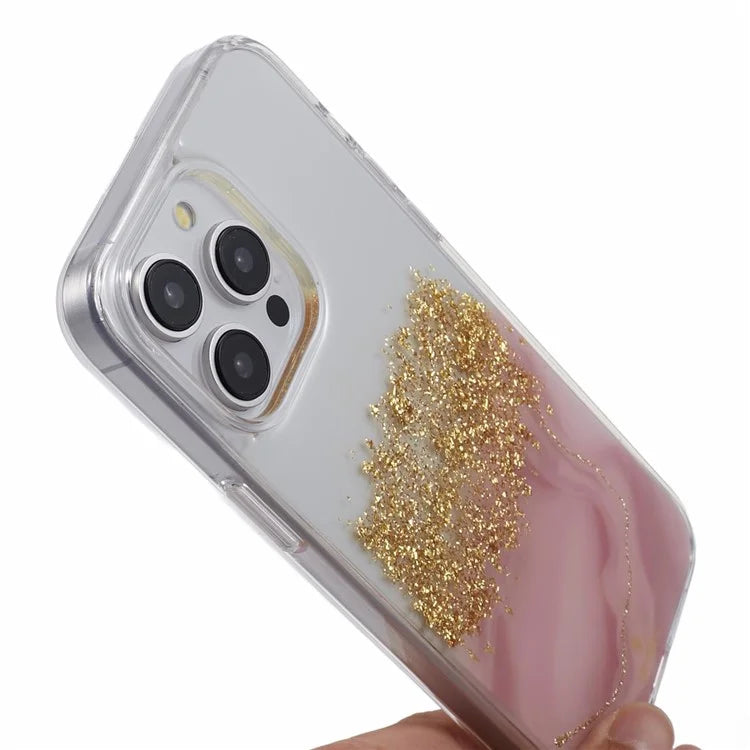 DFANS Starlight Shining Series for iPhone 15 Pro Case PC+TPU Glitter Shockproof Protective Shell