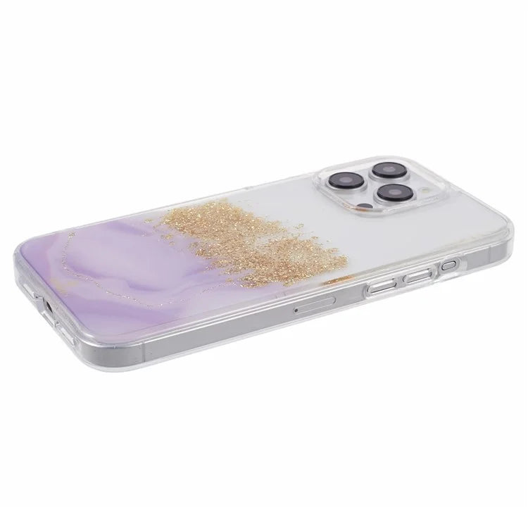 DFANS Starlight Shining Series for iPhone 15 Pro Case PC+TPU Glitter Shockproof Protective Shell