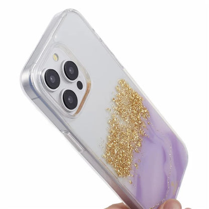 DFANS Starlight Shining Series for iPhone 15 Pro Case PC+TPU Glitter Shockproof Protective Shell