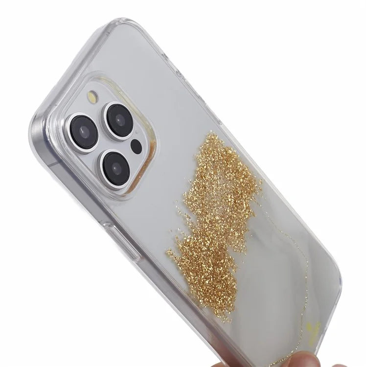 DFANS Starlight Shining Series for iPhone 15 Pro Max Cell Phone Case Shiny Glitter PC+TPU Cover
