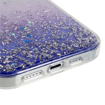 DFANS Starlight Shining Series for iPhone 15 Pro Cell Phone Cases PC+TPU Stylish Glittery Anti-fall Cover