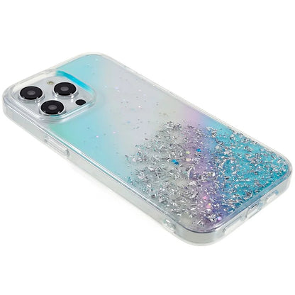 DFANS Starlight Shining Series for iPhone 15 Pro Cell Phone Cases PC+TPU Stylish Glittery Anti-fall Cover