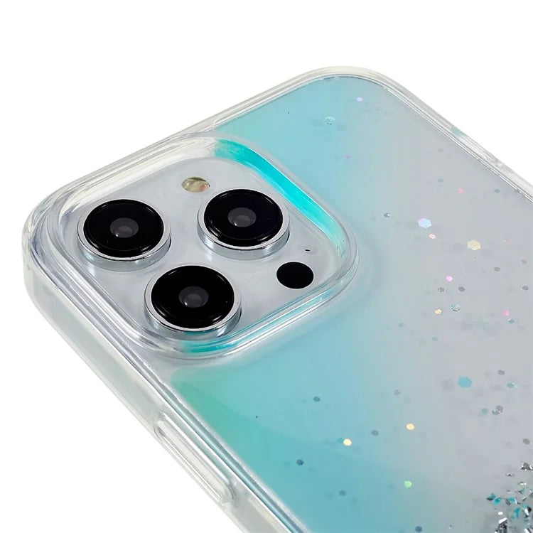 DFANS Starlight Shining Series for iPhone 15 Pro Cell Phone Cases PC+TPU Stylish Glittery Anti-fall Cover