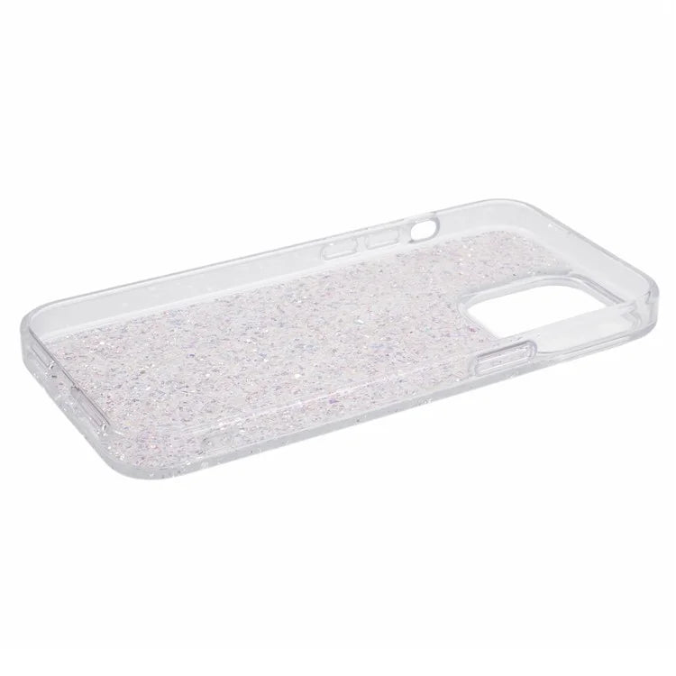 DFANS For iPhone 15 Pro Cell Phone Cases Drop-resistant Glitter PC+TPU Cover