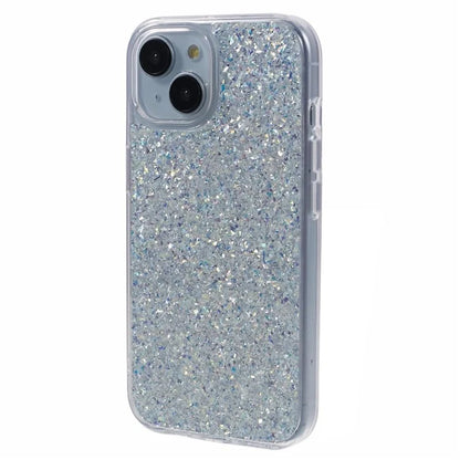 DFANS For	iPhone 15 Case Slim-Fit Glitter PC+TPU Phone Back Protector