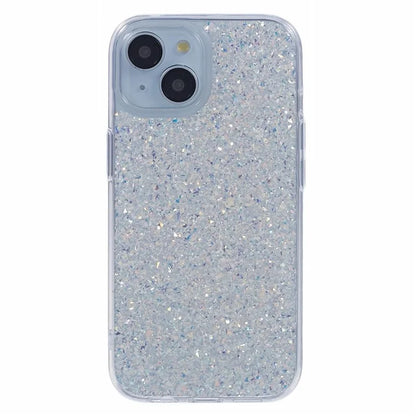 DFANS For	iPhone 15 Case Slim-Fit Glitter PC+TPU Phone Back Protector