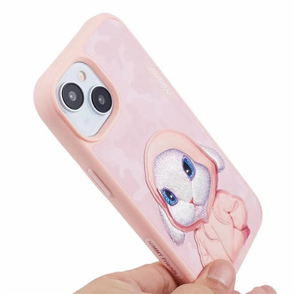NIMMY For iPhone 15 Embroidered Animal Pattern Phone Case Shockproof Back Cover