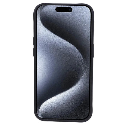 NIMMY For iPhone 15 Pro Phone Case Embroidery Animal Design Leather Back Cover