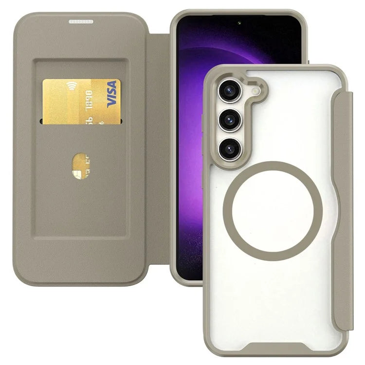 For Samsung Galaxy S23 Case Compatible with MagSafe RFID Blocking Phone Shell with Card Slot