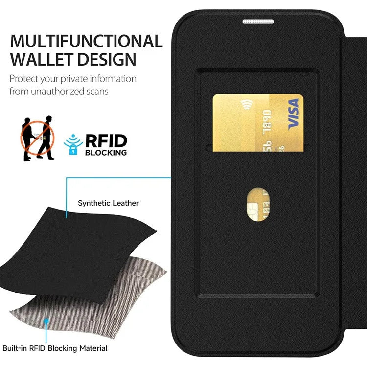 For Samsung Galaxy S23 Case Compatible with MagSafe RFID Blocking Phone Shell with Card Slot