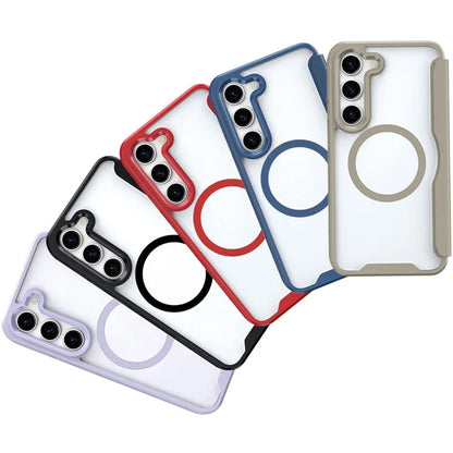 For Samsung Galaxy S23 Case Compatible with MagSafe RFID Blocking Phone Shell with Card Slot