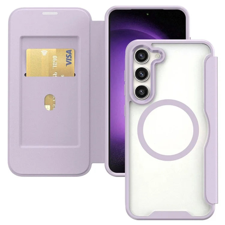 For Samsung Galaxy S23 Case Compatible with MagSafe RFID Blocking Phone Shell with Card Slot