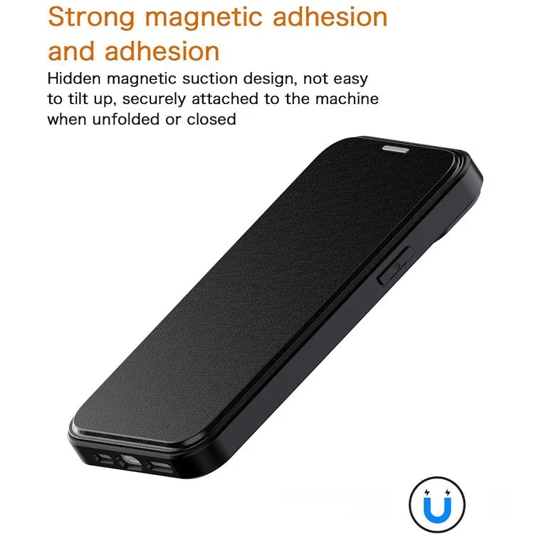 For iPhone 14 Plus Case TPU+Acrylic+PU RFID Blocking Cell Phone Cover with Card Holder