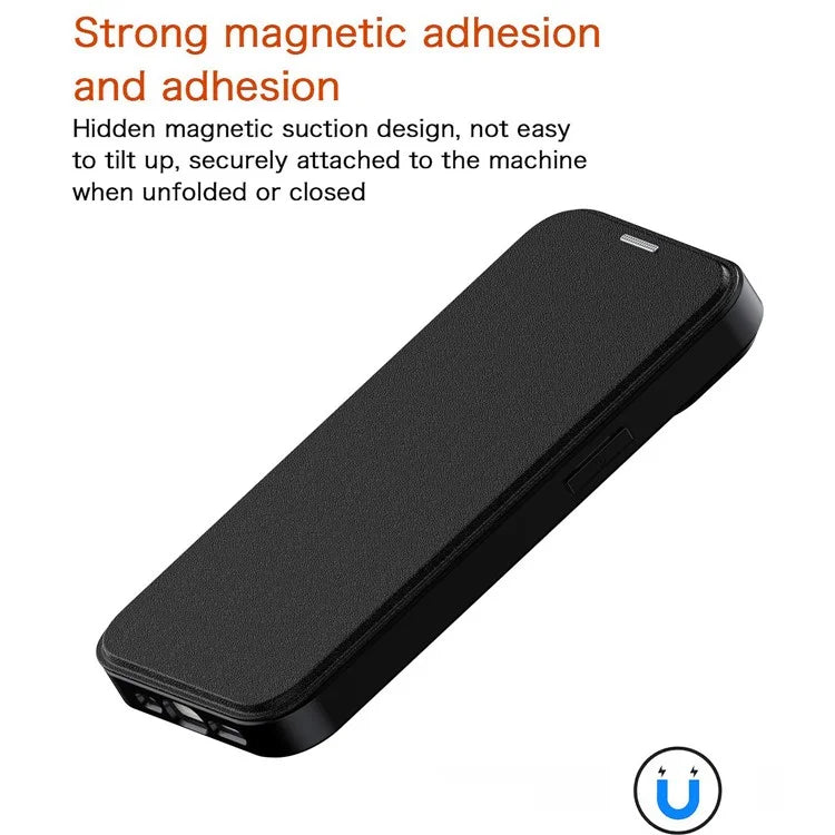 For iPhone 14 Case RFID Blocking TPU+Acrylic+PU Cover with Card Holder