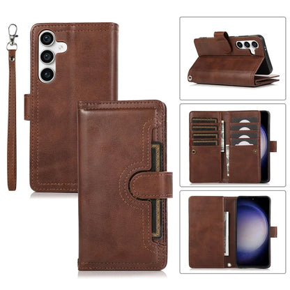 For Samsung Galaxy S24 Case Split Leather Folio Stand Multiple Card Slots Phone Cover