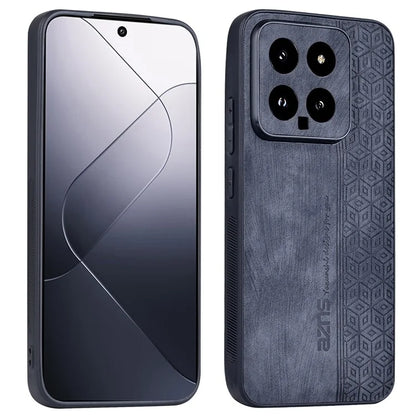 AZNS For Xiaomi 14 Case Imprinted PU Leather Coated TPU Phone Back Cover