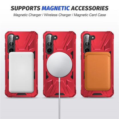 For Samsung Galaxy S23 Case TPU+PC Kickstand Magnetic Phone Cover
