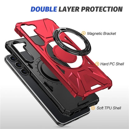 For Samsung Galaxy S23 Case TPU+PC Kickstand Magnetic Phone Cover