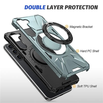 For Samsung Galaxy S23 Case TPU+PC Kickstand Magnetic Phone Cover