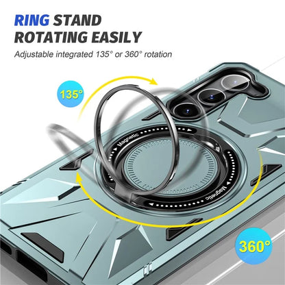 For Samsung Galaxy S23 Case TPU+PC Kickstand Magnetic Phone Cover