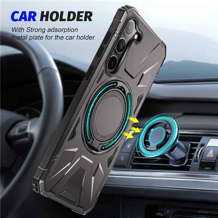 For Samsung Galaxy S23 Case TPU+PC Kickstand Magnetic Phone Cover