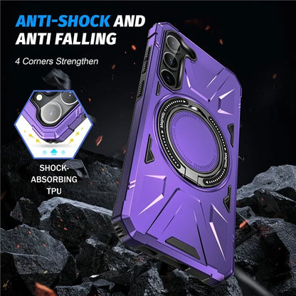 For Samsung Galaxy S23 Case TPU+PC Kickstand Magnetic Phone Cover