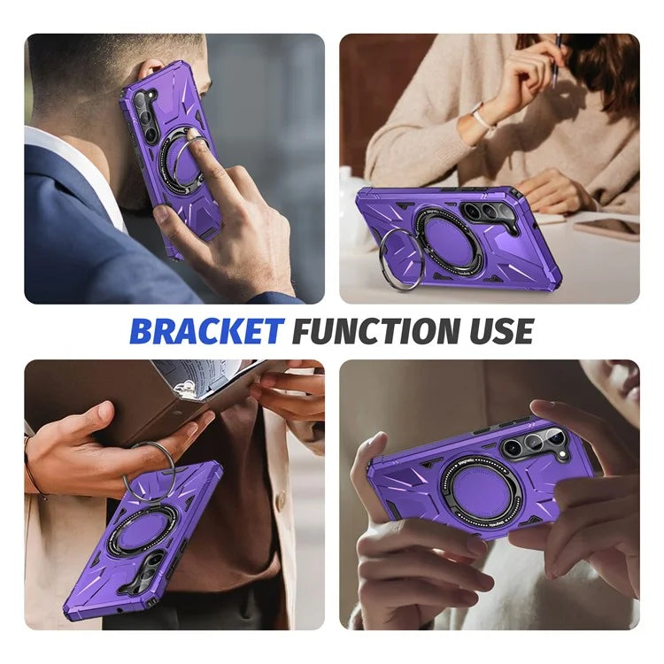 For Samsung Galaxy S23 Case TPU+PC Kickstand Magnetic Phone Cover