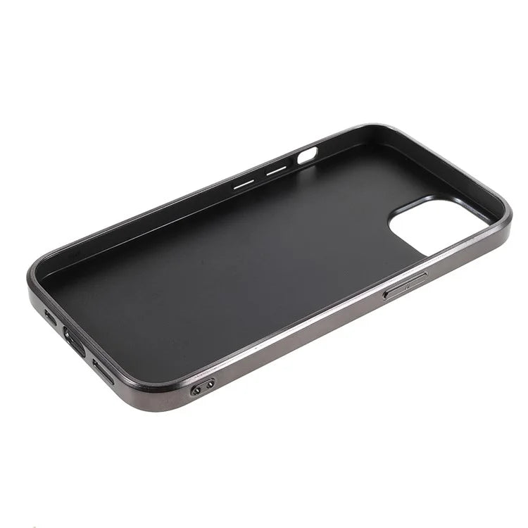 For iPhone 14 Phone Case Electroplating TPU Frame Glitter Sequins PC Back Cover