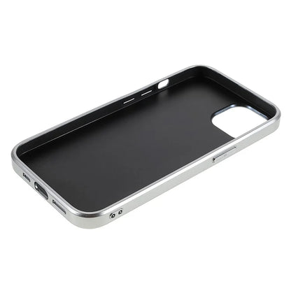 For iPhone 14 Phone Case Electroplating TPU Frame Glitter Sequins PC Back Cover