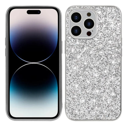 For iPhone 14 Pro Max Case Glitter Sequins Electroplating Phone Cover