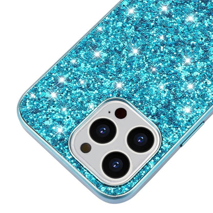 For iPhone 14 Pro Max Case Glitter Sequins Electroplating Phone Cover