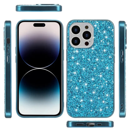 For iPhone 14 Pro Max Case Glitter Sequins Electroplating Phone Cover