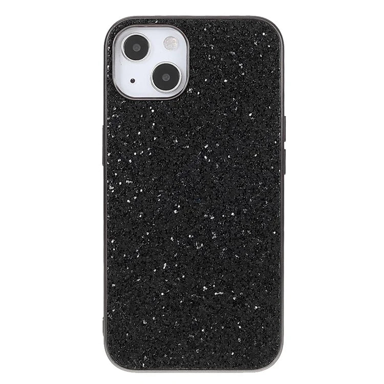 For iPhone 15 Phone Case Electroplating Frame TPU + PC Glitter Cover