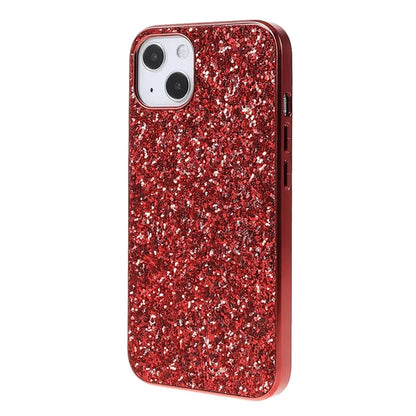 For iPhone 15 Phone Case Electroplating Frame TPU + PC Glitter Cover
