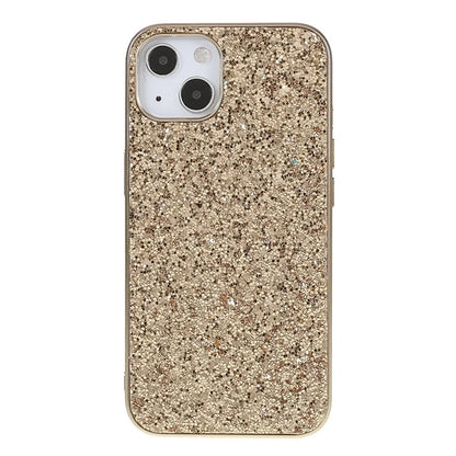 For iPhone 15 Phone Case Electroplating Frame TPU + PC Glitter Cover