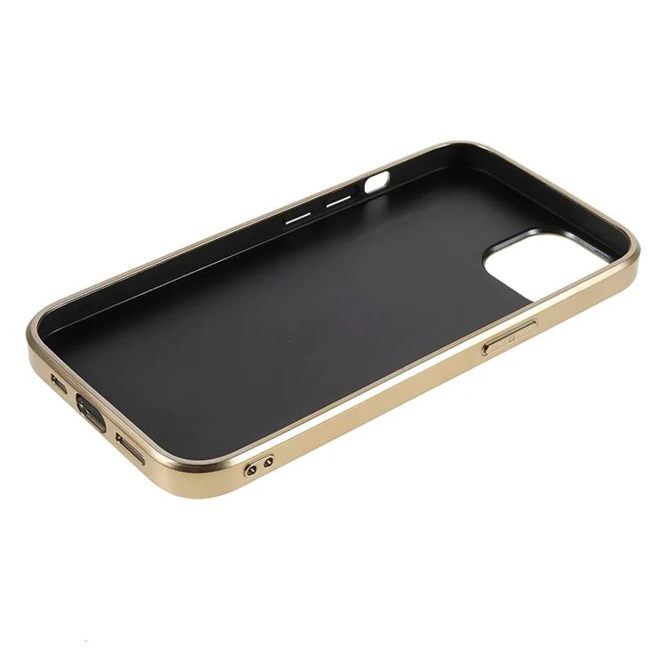 For iPhone 15 Phone Case Electroplating Frame TPU + PC Glitter Cover