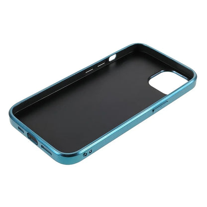For iPhone 15 Plus Glitter Phone Case Electroplating TPU Frame PC Back Cover