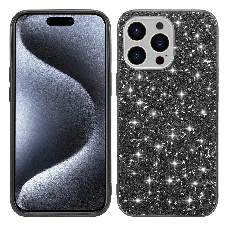 For iPhone 15 Pro Phone Case Electroplating TPU Frame + PC Back Phone Cover