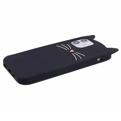 For iPhone 12 Pro Max 6.7 inch Case Anti-fall 3D Moustache Cat Phone Protective Cover