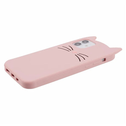 For iPhone 12 Pro Max 6.7 inch Case Anti-fall 3D Moustache Cat Phone Protective Cover
