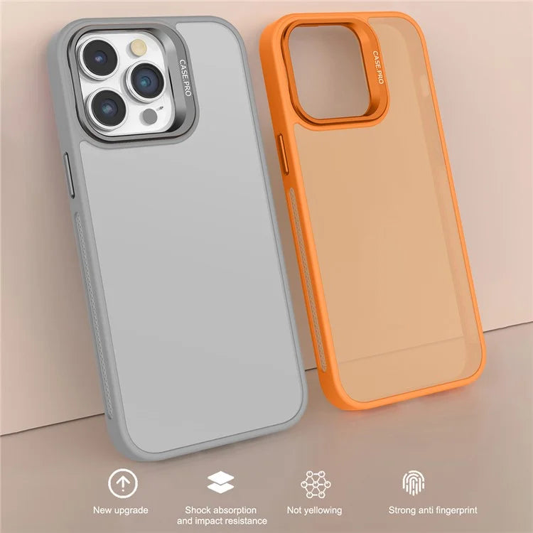 For iPhone 15 Pro Max Case Camera Frame Kickstand Phone Cover with Lens Protector