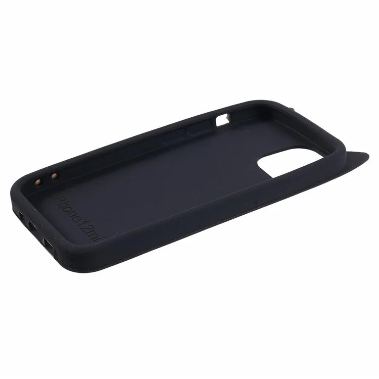 For iPhone 12 mini 5.4 inch Cell Phone Cases 3D Moustache Cat Silicone Back Cover